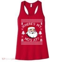 Santa Claus Where's My Ho's At? Funny Ugly Christmas Women's Tank Top thumb 0