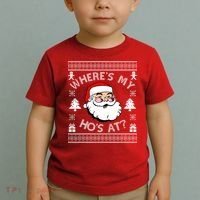 Santa Claus Where's My Ho's At? Funny Ugly Christmas Toddler T-Shirt thumb 2