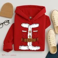 Santa Clause Costume Funny Chrismas Suit Hoodie thumb 4