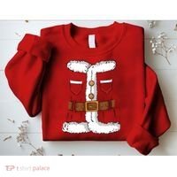 Santa Clause Costume Funny Chrismas Suit Sweatshirt thumb 2