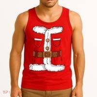 Santa Clause Costume Funny Chrismas Suit Tank Top thumb 3
