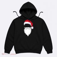 Santa Clause Mustache Beard Hat Hoodie thumb 0