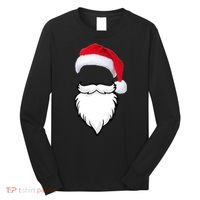 Santa Clause Mustache Beard Hat Long Sleeve Shirt thumb 0