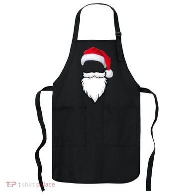 Santa Clause Mustache Beard Hat Apron