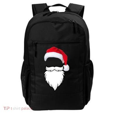Santa Clause Mustache Beard Hat Backpack