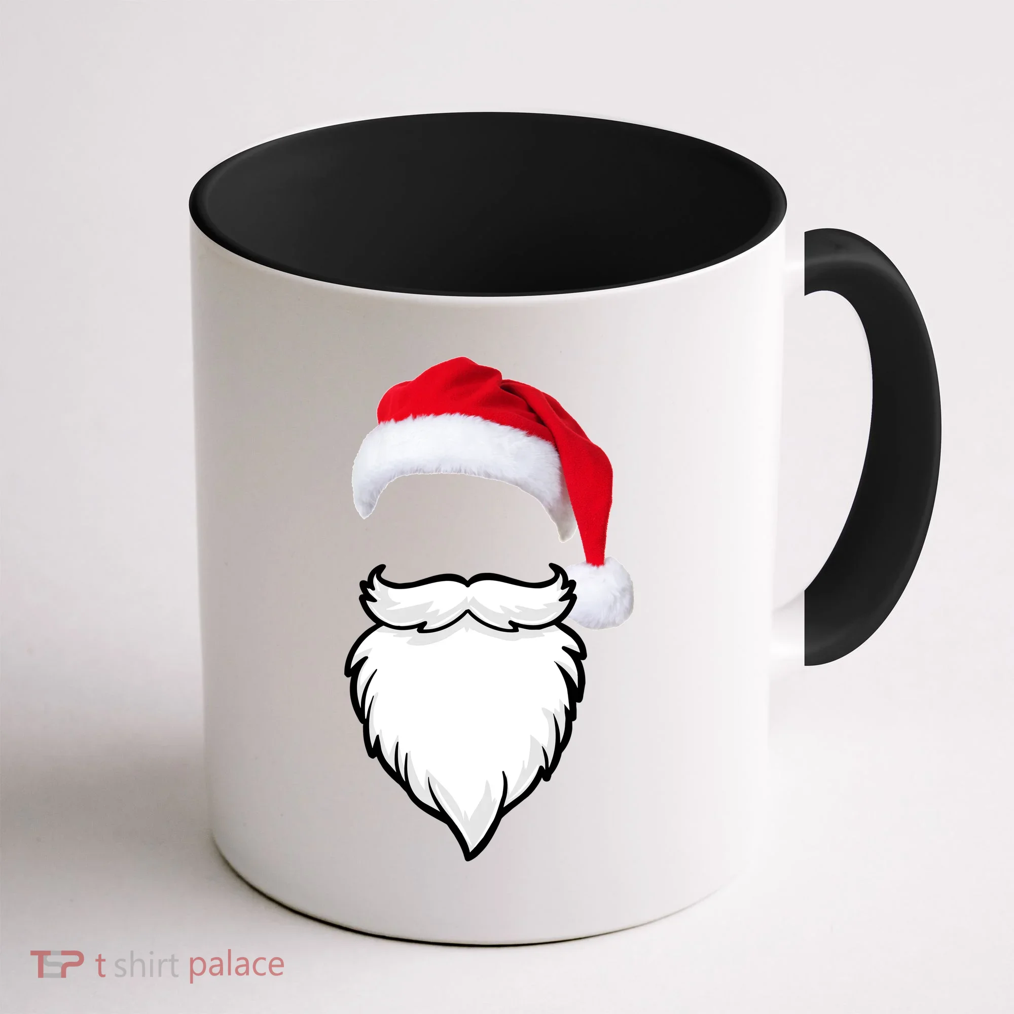 Santa Clause Mustache Beard Hat Coffee Mug