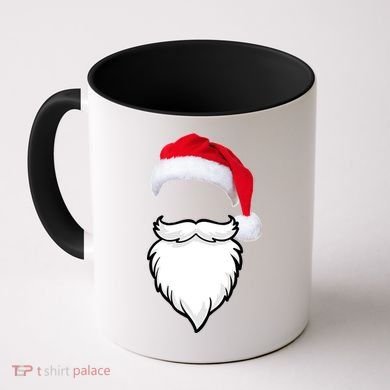 Santa Clause Mustache Beard Hat Coffee Mug