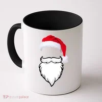 Santa Clause Mustache Beard Hat Coffee Mug thumb 0