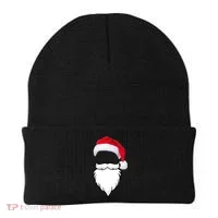 Santa Clause Mustache Beard Hat Beanie thumb 0