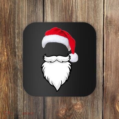 Santa Clause Mustache Beard Hat Coaster
