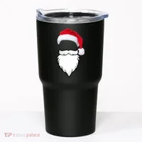 Santa Clause Mustache Beard Hat Tumbler thumb 0