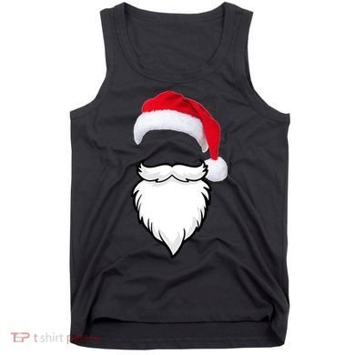 Santa Clause Mustache Beard Hat Tank Top