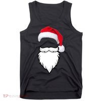 Santa Clause Mustache Beard Hat Tank Top thumb 0