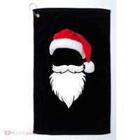 Santa Clause Mustache Beard Hat Golf Towel thumb 0