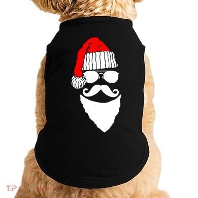 Santa Clause Mustache Face Doggie Tank