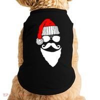 Santa Clause Mustache Face Doggie Tank thumb 0