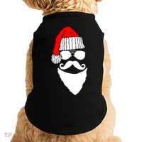 Santa Clause Mustache Face Doggie Tank thumb 0