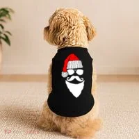 Santa Clause Mustache Face Doggie Tank thumb 2