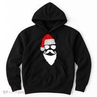 Santa Clause Mustache Face Hoodie thumb 0