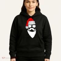 Santa Clause Mustache Face Hoodie thumb 5