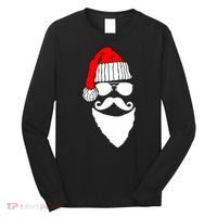 Santa Clause Mustache Face Long Sleeve Shirt thumb 0