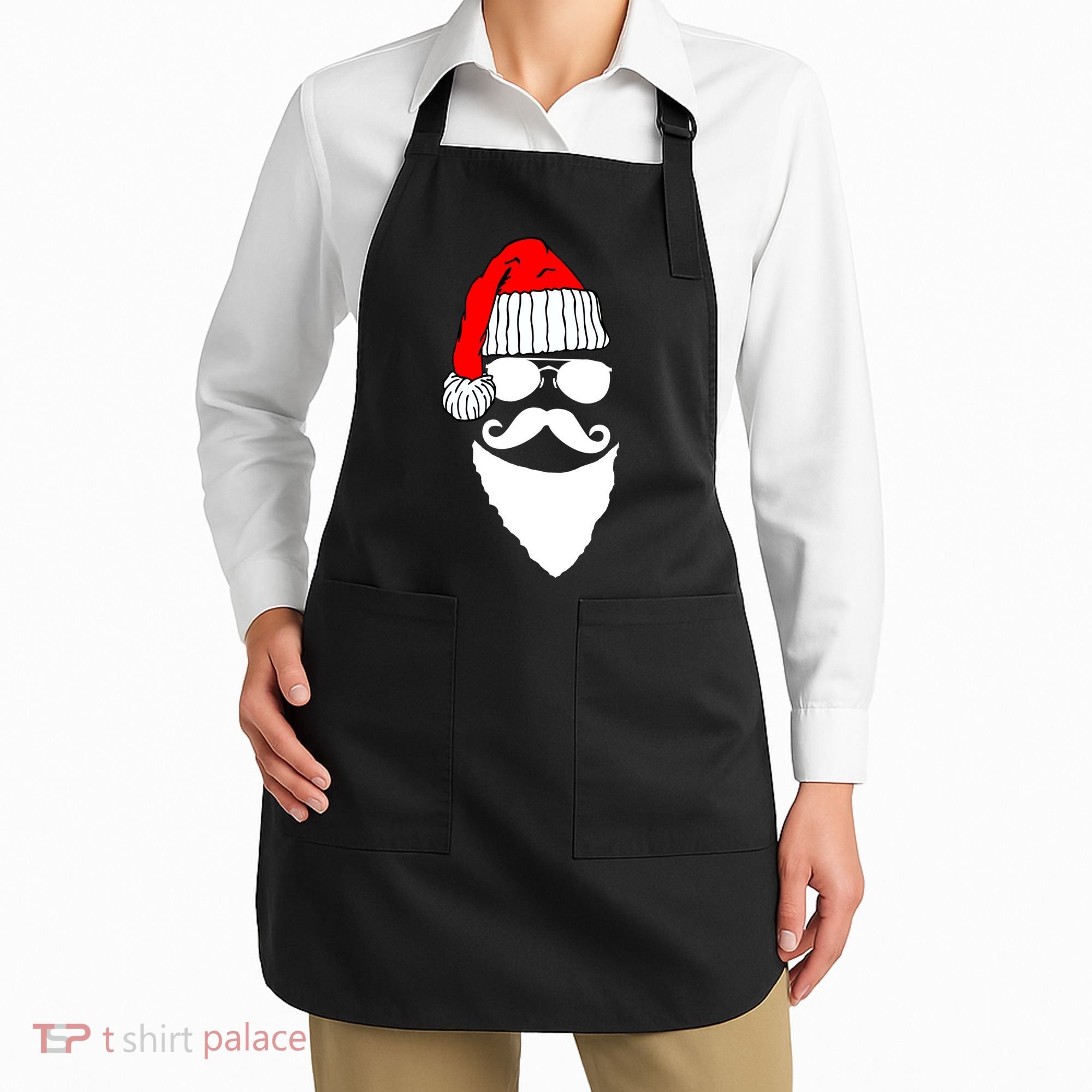 Santa Clause Mustache Face Apron