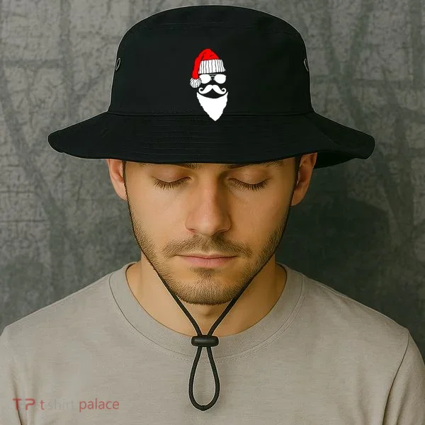 Santa Clause Mustache Face Bucket Hat