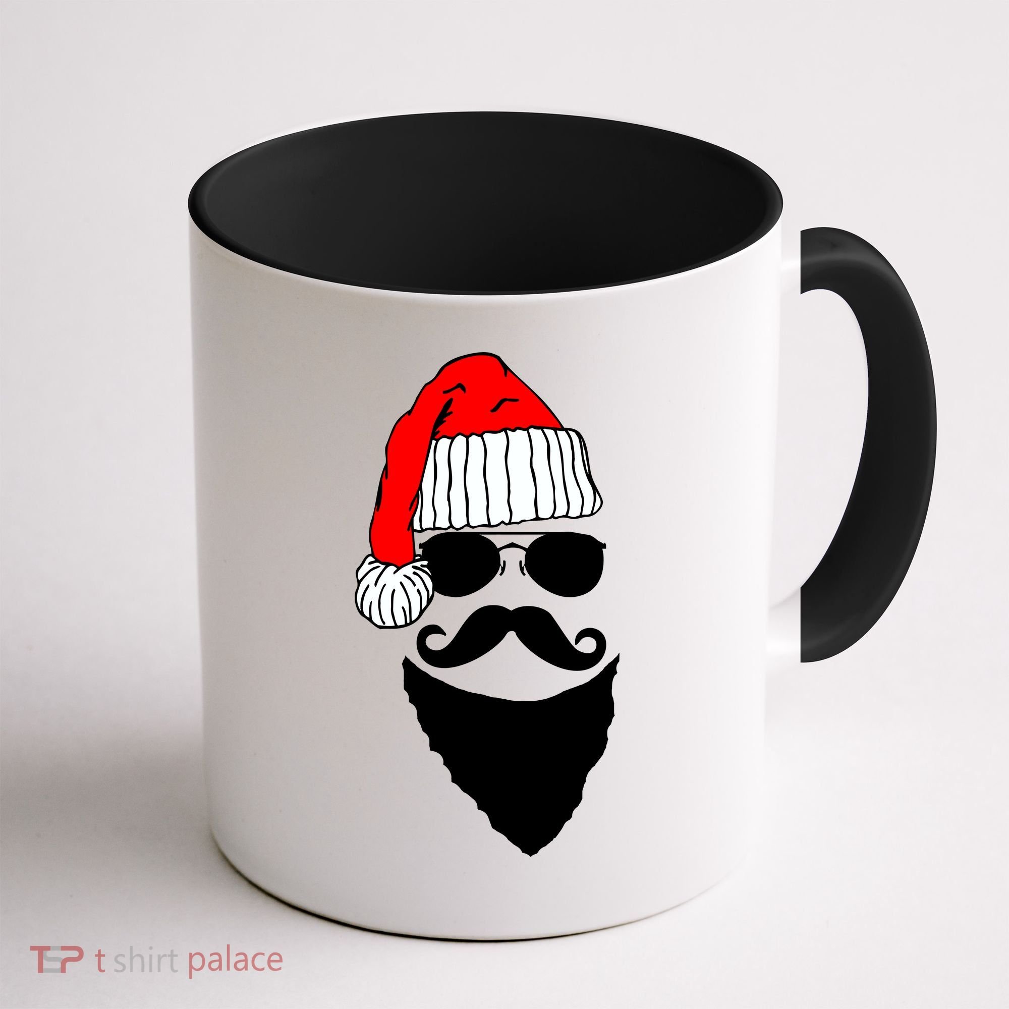 Santa Clause Mustache Face Coffee Mug