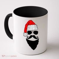 Santa Clause Mustache Face Coffee Mug thumb 0
