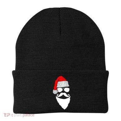 Santa Clause Mustache Face Beanie