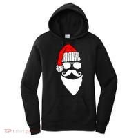 Santa Clause Mustache Face Women's Hoodie thumb 0