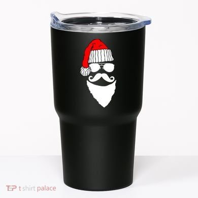 Santa Clause Mustache Face Tumbler