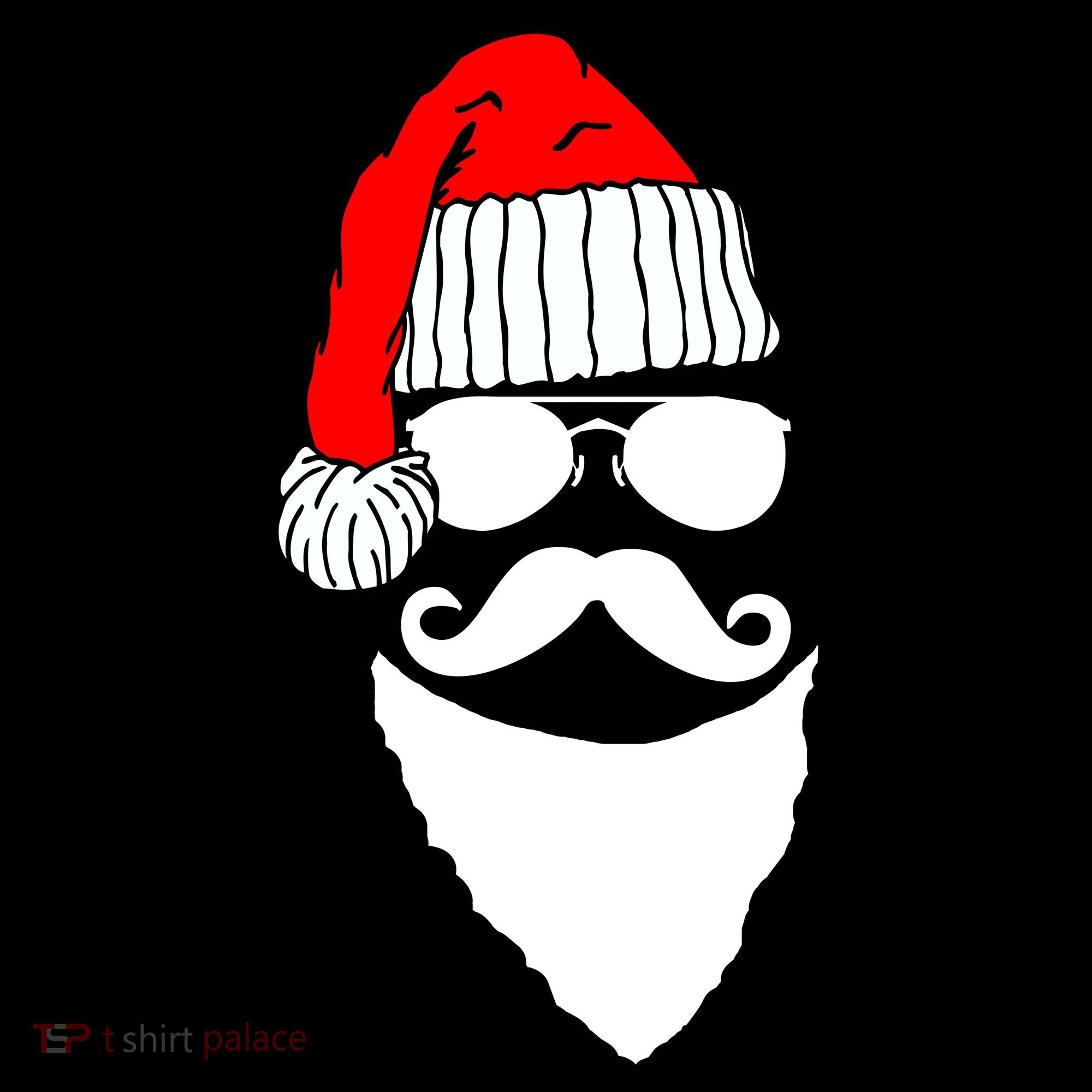 Santa Clause Mustache Face Mousepad
