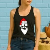 Santa Clause Mustache Face Women's Tank Top thumb 2