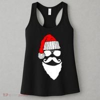 Santa Clause Mustache Face Women's Tank Top thumb 3