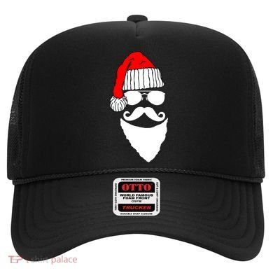 Santa Clause Mustache Face Hat