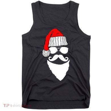 Santa Clause Mustache Face Tank Top