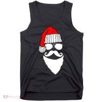 Santa Clause Mustache Face Tank Top thumb 0