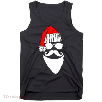 Santa Clause Mustache Face Tank Top
