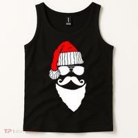 Santa Clause Mustache Face Tank Top thumb 2
