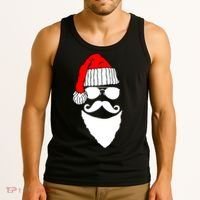 Santa Clause Mustache Face Tank Top thumb 3