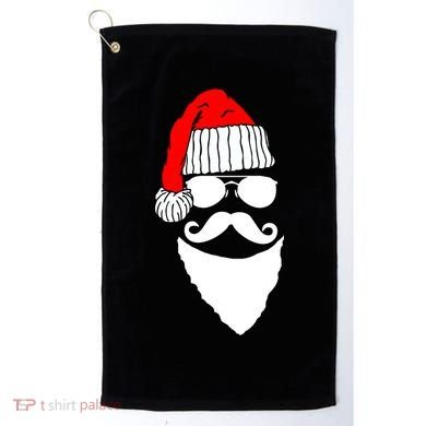 Santa Clause Mustache Face Golf Towel