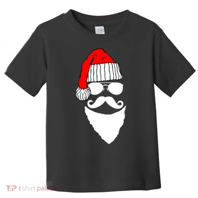 Santa Clause Mustache Face Toddler T-Shirt