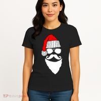 Santa Clause Mustache Face Women's T-Shirt thumb 4