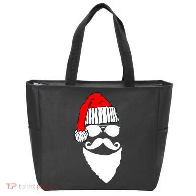 Santa Clause Mustache Face Tote Bag