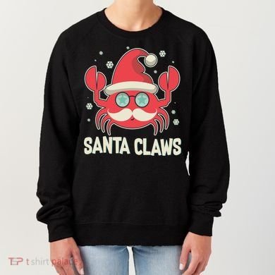 Santa Claw Crab Funny Christmas Women's Sweatshirt