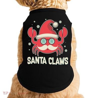 Santa Claw Crab Funny Christmas Doggie Tank