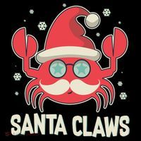 Santa Claw Crab Funny Christmas Backpack thumb 2