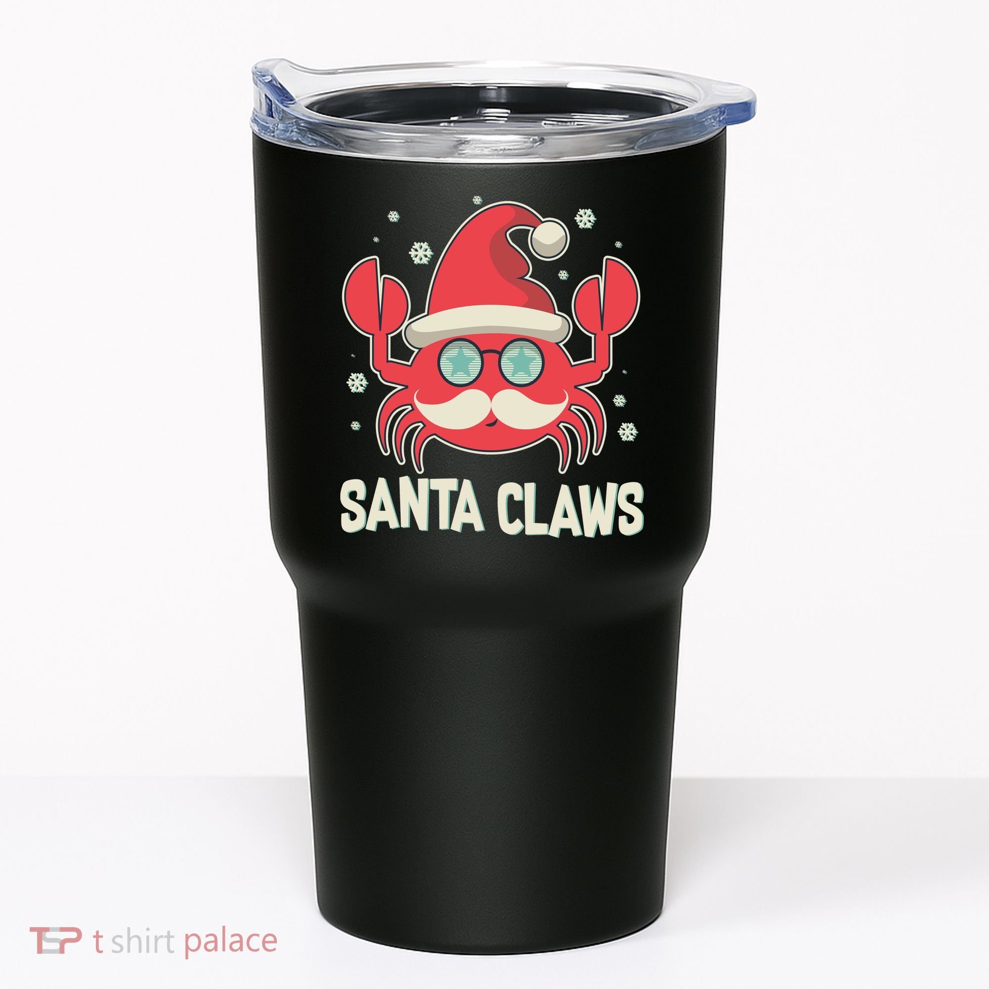 Santa Claw Crab Funny Christmas Tumbler