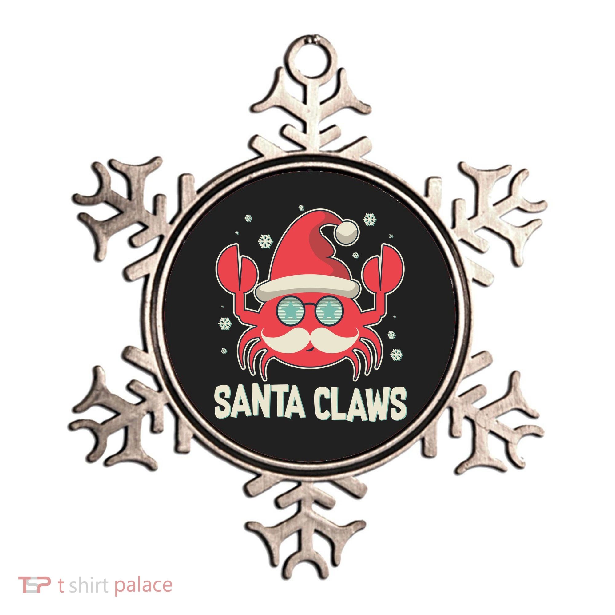Santa Claw Crab Funny Christmas Ornament